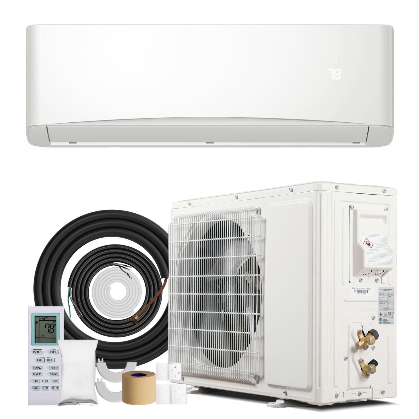 Nexaro 12000BTU Mini Split Air Conditioner& Heater, 17 SEER2 115V Wall-Mounted AC Unit Cools Rooms up to 750 Sq. Ft, Energy Efficient Inverter AC with Heat Pump