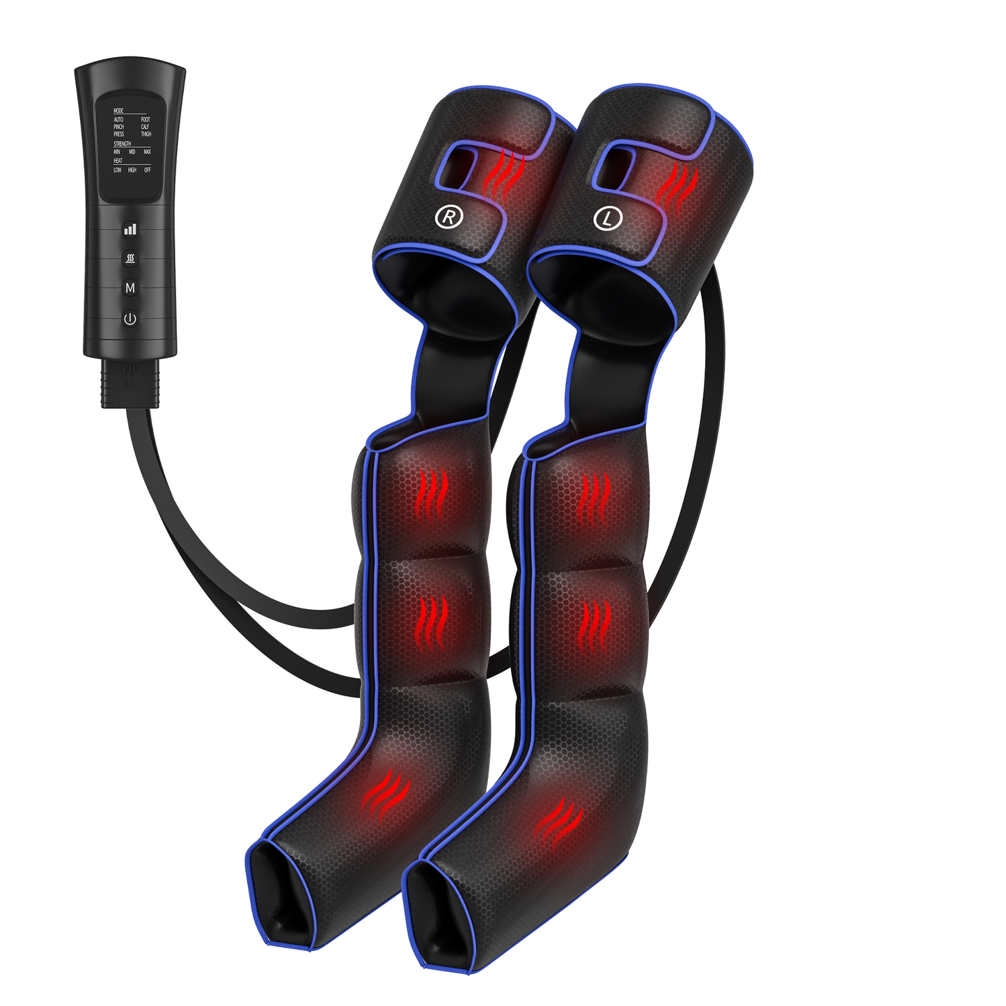 Nexaro Full Leg Massager with Heat and Compression, 2025 Upgraded 3-in-1 Foot Calf & Thigh Circulation Booster for Pain Relief, Swelling, Edema, 6 Modes & 3 Strength, LCD Display