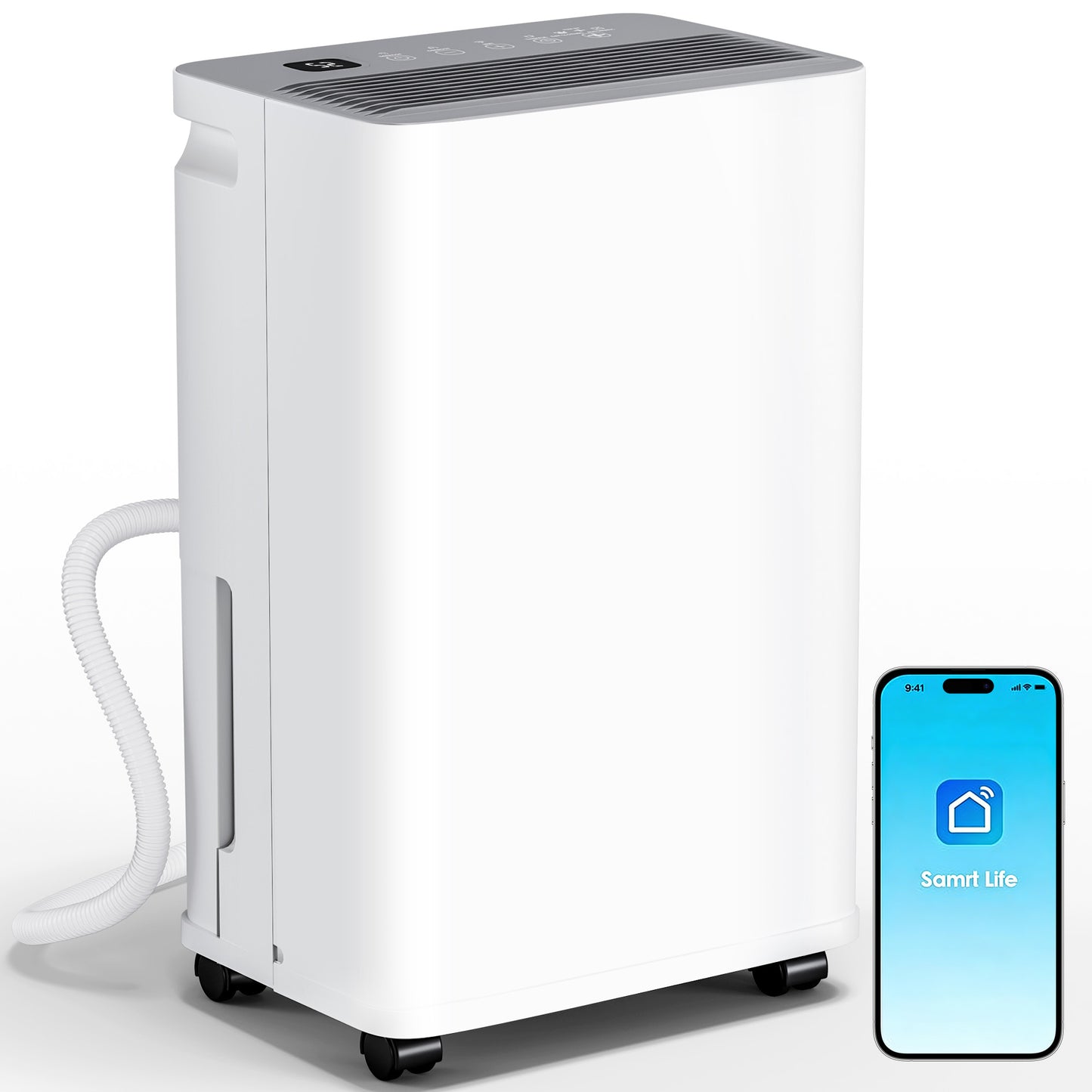 2500 Sq.Ft Dehumidifier for Basement with Drain Hose, Update 35 Pint Large Best Compressor Dehumidifiers for Home or Garage, Smart Humidity Control, 24H Timer & Child Lock, Ideal for Rooms, Upgraded